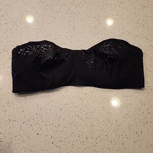 Wacoal Bra 36C Black Underwire Unlined Strapless *no Straps 85425 Lace